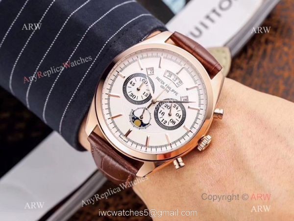 New Patek Philippe Grand Complication Moon Watch Brown Leather Band New Patek Philippe Grand Complication Moon Watch Brown Leather Band