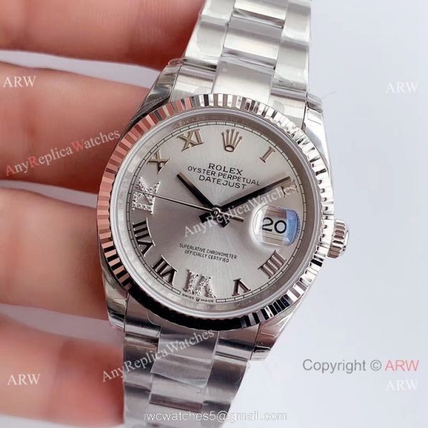(EW) Replica Rolex Datejust 36mm Watch SS Silver Dial Oyster Band Rolex EW Factory (EW) Replica Rolex Datejust 36mm Watch SS Silver Dial Oyster Band Rolex EW Factory