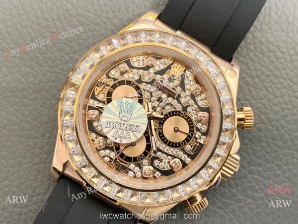 New Rolex Daytona Rose Gold Leopard Dial Aftermarket Rolex Oysterflex Replica Watch New Rolex Daytona Rose Gold Leopard Dial Aftermarket Rolex Oysterflex Replica Watch