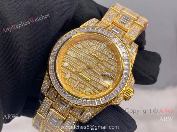 Swiss Quality Rolex GMT-Master II 116769 Ice Watch Replica Yellow Gold Swiss Quality Rolex GMT-Master II 116769 Ice Watch Replica Yellow Gold