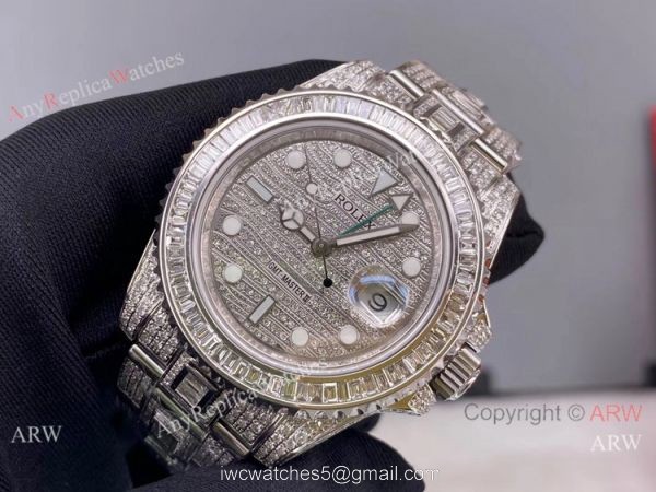Replica Rolex GMT-Master II 116769 Ice Watch Stainless Steel Diamond Dial Replica Rolex GMT-Master II 116769 Ice Watch Stainless Steel Diamond Dial