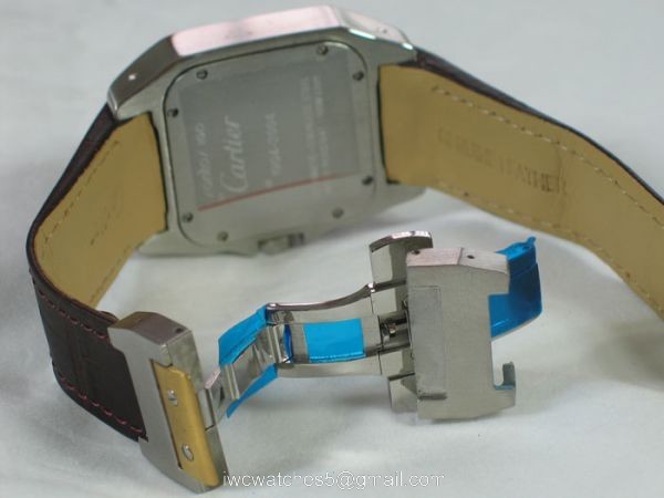 Cartier Santos 100th Anniversary Watch White Dial Gold Bezel Cartier Santos 100th Anniversary Watch White Dial Gold Bezel