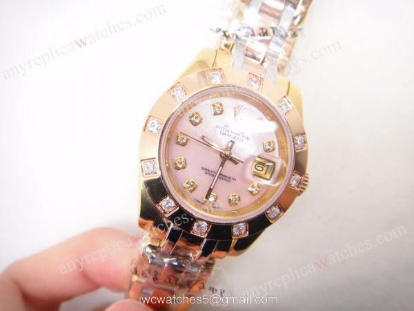 Clone Rolex Datejust Masterpiece 3-Tone Pink MOP Ladys Watch Clone Rolex Datejust Masterpiece 3-Tone Pink MOP Ladys Watch