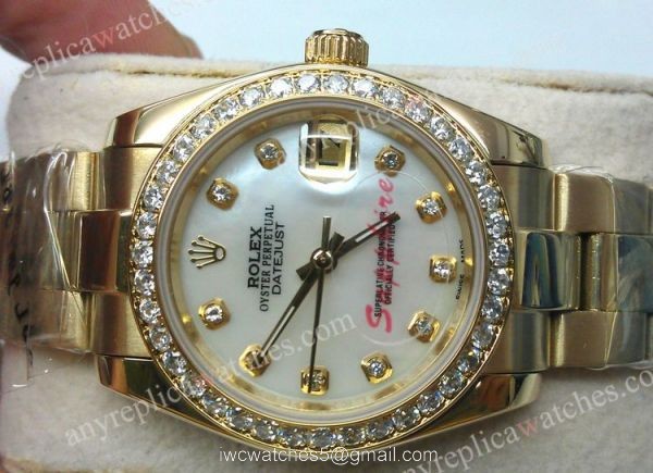 Lady Rolex Datejust Yellow Gold Watch Diamond Bezel 31mm Lady Rolex Datejust Yellow Gold Watch Diamond Bezel 31mm