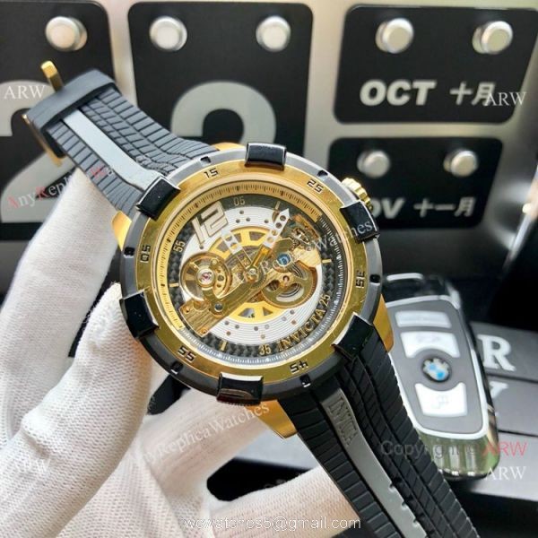 Replica Invicta S1 Rally Automatic Yellow Rubber Strap Men Watch Replica Invicta S1 Rally Automatic Yellow Rubber Strap Men Watch