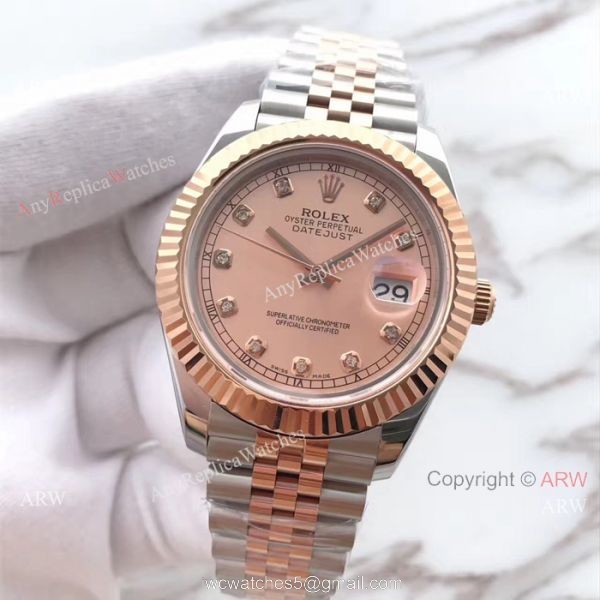 (EW) Swiss Diamond Rolex Replica Watch 2 Tone Rose Gold Rolex Datejust II ETA3255 (EW) Swiss Diamond Rolex Replica Watch 2 Tone Rose Gold Rolex Datejust II ETA3255