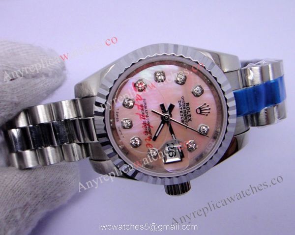 Stainless Steel Rolex Datejust Pink MOP President Band Ladies watch Stainless Steel Rolex Datejust Pink MOP President Band Ladies watch