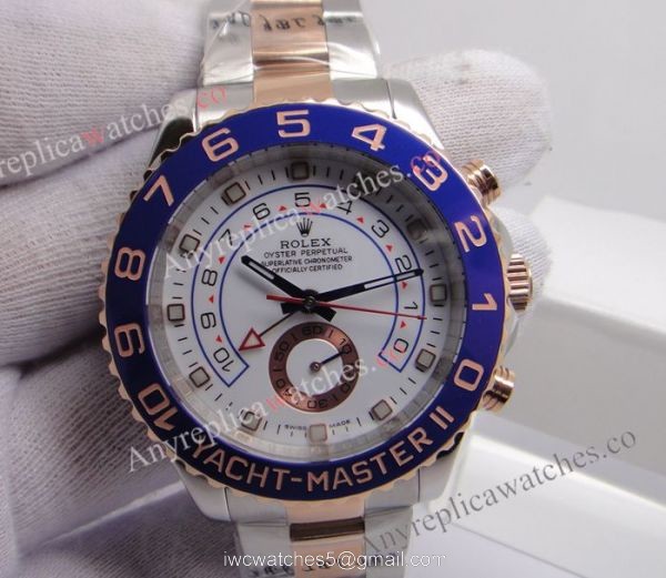 2-Tone Rose Gold Rolex Yacht-Master II Watch Blue Ceramic w/ Countdown Function 2-Tone Rose Gold Rolex Yacht-Master II Watch Blue Ceramic w/ Countdown Function
