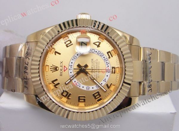 BPF High Quality Rolex Sky Dweller Gold Replica Watch / Swiss Grade Case BPF High Quality Rolex Sky Dweller Gold Replica Watch / Swiss Grade Case