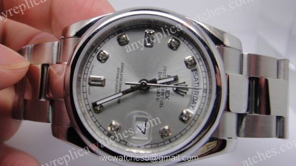 Rolex Day-Date Polished Stainless Steel Silver Dial Mens Replica Watch Rolex Day-Date Polished Stainless Steel Silver Dial Mens Replica Watch