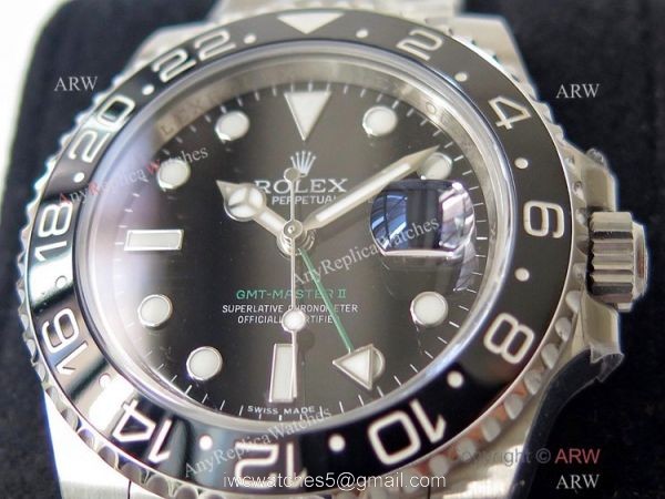 Grade 1A Copy Rolex Oyster GMT-Master II 116710 Black Ceramic Watch VR-Factory Swiss Cal3186 Grade 1A Copy Rolex Oyster GMT-Master II 116710 Black Ceramic Watch VR-Factory Swiss Cal3186