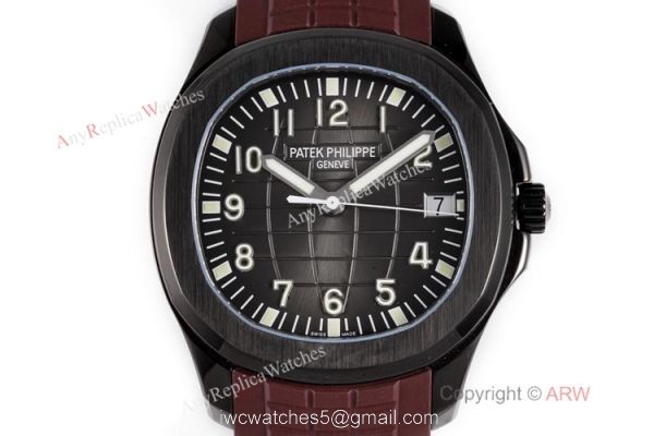 Swiss Grade Copy Patek Philippe Aquanaut Brown Rubber Strap Watch 40mm Swiss Grade Copy Patek Philippe Aquanaut Brown Rubber Strap Watch 40mm