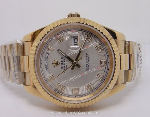 Yellow Gold White Arabic Face Day-Date II Watch 41mm Rolex President Replica Yellow Gold White Arabic Face Day-Date II Watch 41mm Rolex President Replica