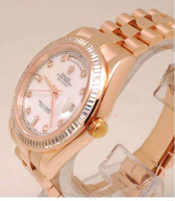 Best Replica Rolex Presidential Diamond Day-date II Watch Everose Gold White MOP Best Replica Rolex Presidential Diamond Day-date II Watch Everose Gold White MOP