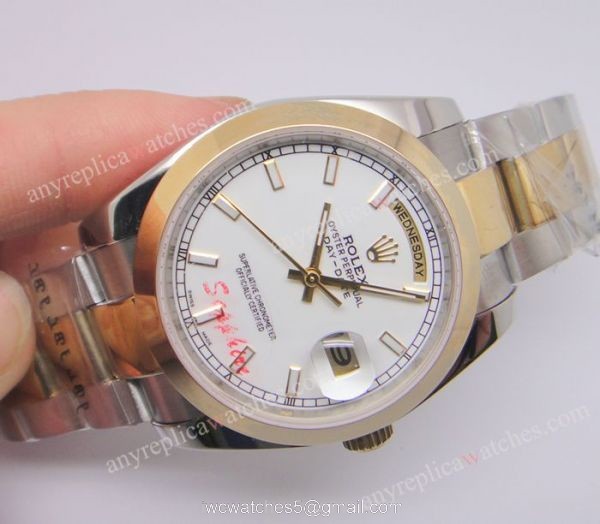 Buy AAA Grade Replica Rolex Day-Date II 2-Tone White Men Watch Buy AAA Grade Replica Rolex Day-Date II 2-Tone White Men Watch