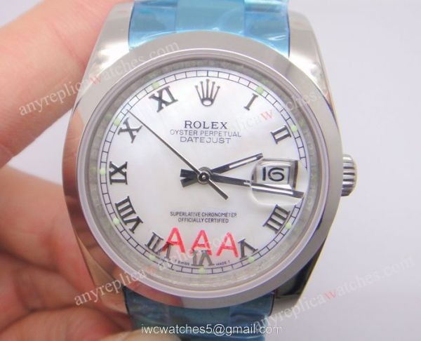 Rolex Datejust Stainless Steel Oyster Band Silver Roman Face Replica Watch Rolex Datejust Stainless Steel Oyster Band Silver Roman Face Replica Watch