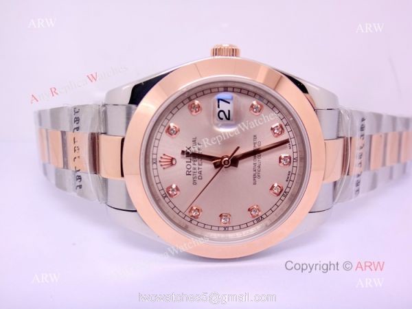 Replica Rolex Datejust 40mm 2-Tone Rose Gold Watch Oyster Band Replica Rolex Datejust 40mm 2-Tone Rose Gold Watch Oyster Band