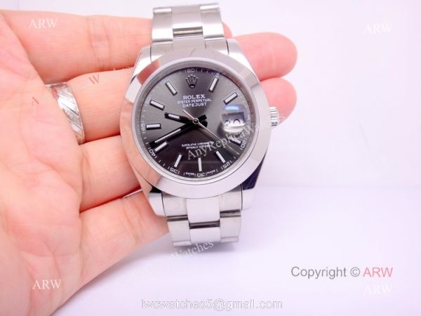 Rolex Datejust 40mm Watch SS Rhodium Gray Face New 2017 Dial Rolex Datejust 40mm Watch SS Rhodium Gray Face New 2017 Dial