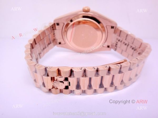 New Replica Rolex Day Date Rose Gold Roman Markers Watch 40mm New Replica Rolex Day Date Rose Gold Roman Markers Watch 40mm