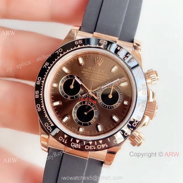 JH Factory Rolex Daytona Rubber Band 4130 Rose Gold Watch Rolex Oysterflex Replica JH Factory Rolex Daytona Rubber Band 4130 Rose Gold Watch Rolex Oysterflex Replica