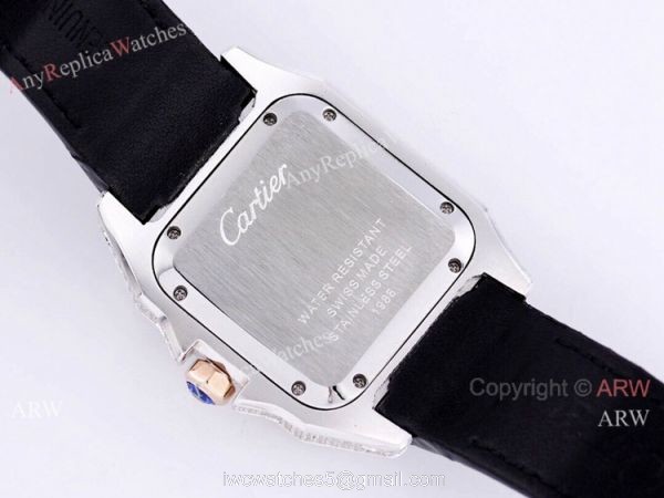 Iced Out Cartier Santos Automatic Watch Replica Two Tone Rose Gold Iced Out Cartier Santos Automatic Watch Replica Two Tone Rose Gold