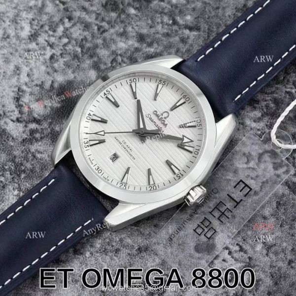 Replica Omega Seamaster Swiss ETA 8800 Movement Superluminova Leather Band Watch Replica Omega Seamaster Swiss ETA 8800 Movement Superluminova Leather Band Watch