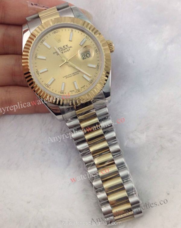 Rolex Datejust II 2-Tone Gold Face Watch 41mm Rolex President Replica Rolex Datejust II 2-Tone Gold Face Watch 41mm Rolex President Replica