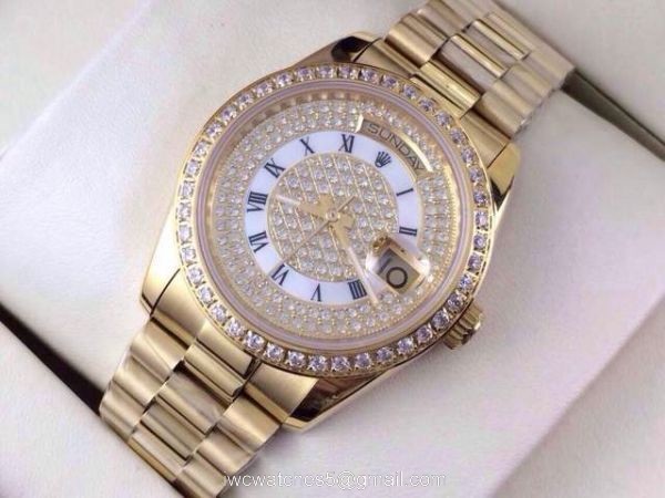 Rolex Day Date Diamond &038; Roman Watch Yellow Gold Buy Replica Watch Rolex Day Date Diamond &038; Roman Watch Yellow Gold Buy Replica Watch