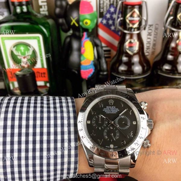 Copy Rolex Cosmograph Daytona 43mm Watch Stainless steel Arabic Scripts Dial Copy Rolex Cosmograph Daytona 43mm Watch Stainless steel Arabic Scripts Dial