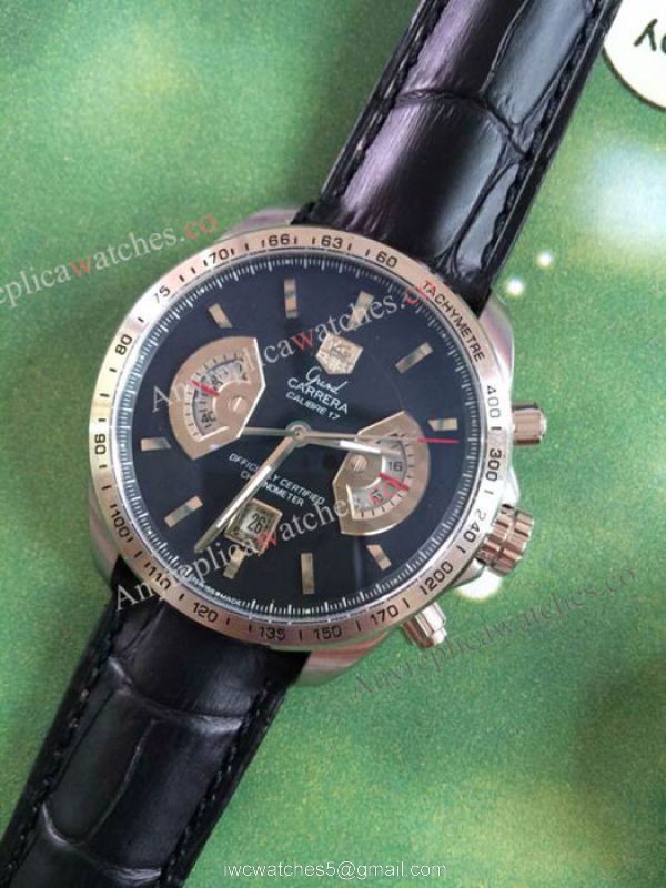 Tag Heuer Grand Carrera Calibre 17 RS3 Brown Leather Band Replica Watches Tag Heuer Grand Carrera Calibre 17 RS3 Brown Leather Band Replica Watches
