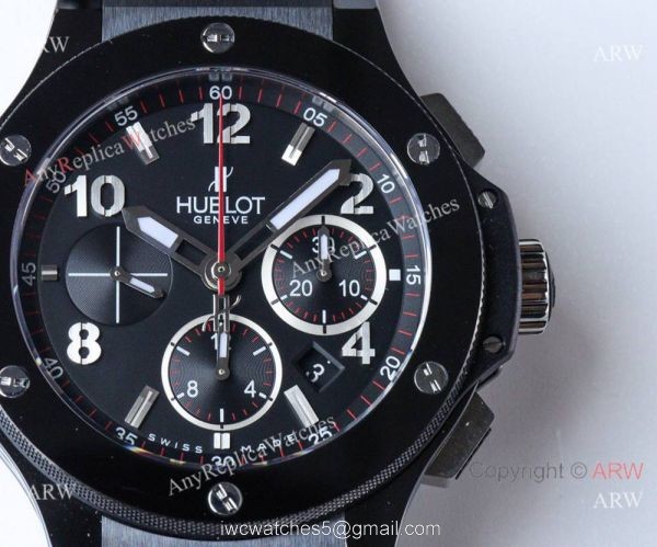 Swiss Grade Replica Hublot Big Bang V6 Chronograph Watch Black Case Swiss Grade Replica Hublot Big Bang V6 Chronograph Watch Black Case