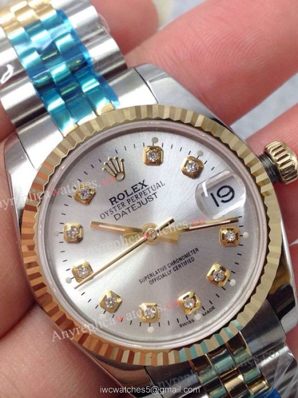 Rolex Datejust Diamond Silver Face 31mm Watch Rolex Datejust Diamond Silver Face 31mm Watch