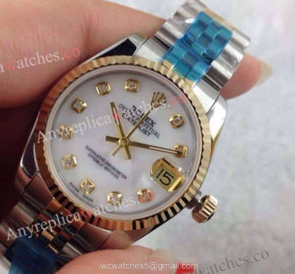 Copy Rolex 2-Tone Datejust Gold Watch 31mm High Quality Copy Rolex 2-Tone Datejust Gold Watch 31mm High Quality