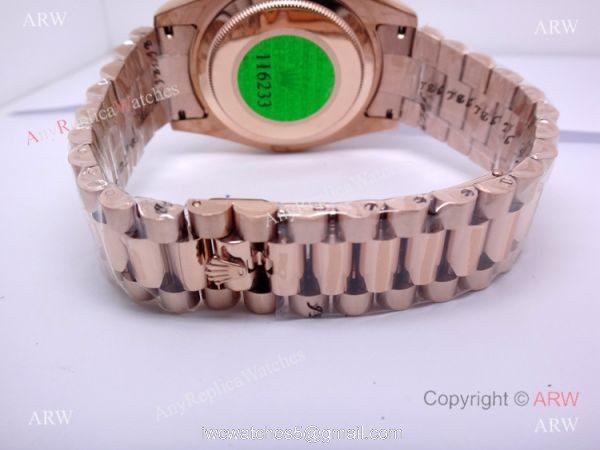 Copy Rolex 60th Anniversary DAY-DATE Olive Green Dial Rose Gold Replica Watch Copy Rolex 60th Anniversary DAY-DATE Olive Green Dial Rose Gold Replica Watch