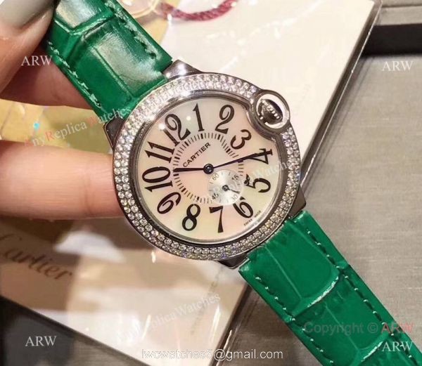 Womens Fake Cartier Watch Ballon Bleu Diamond Bezel 36mm Womens Fake Cartier Watch Ballon Bleu Diamond Bezel 36mm