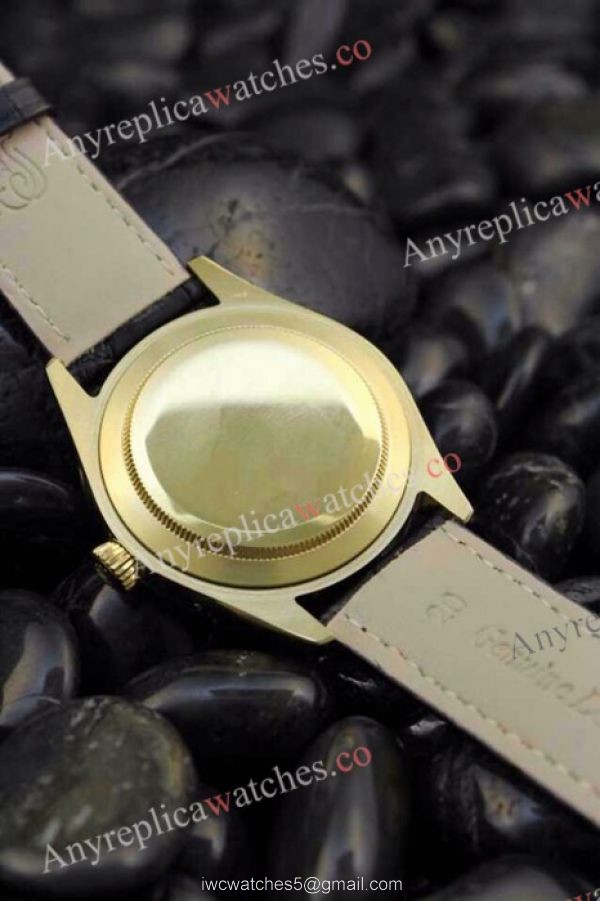Rolex Geneve Cellini Date Watch Replica Rose Gold White dial Brown Leather Strap Rolex Geneve Cellini Date Watch Replica Rose Gold White dial Brown Leather Strap