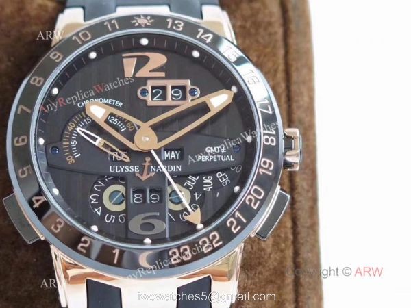 Swiss Grade Replica Ulysse Nardin El Toro Rose Gold Rubber Watch Swiss Grade Replica Ulysse Nardin El Toro Rose Gold Rubber Watch