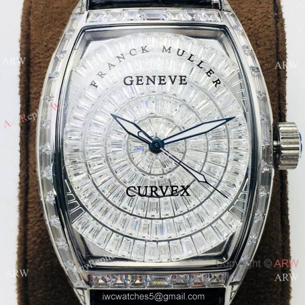 Swiss Replica Franck Muller Curvex diamond Watch Stainless Steel 43mm Swiss Replica Franck Muller Curvex diamond Watch Stainless Steel 43mm