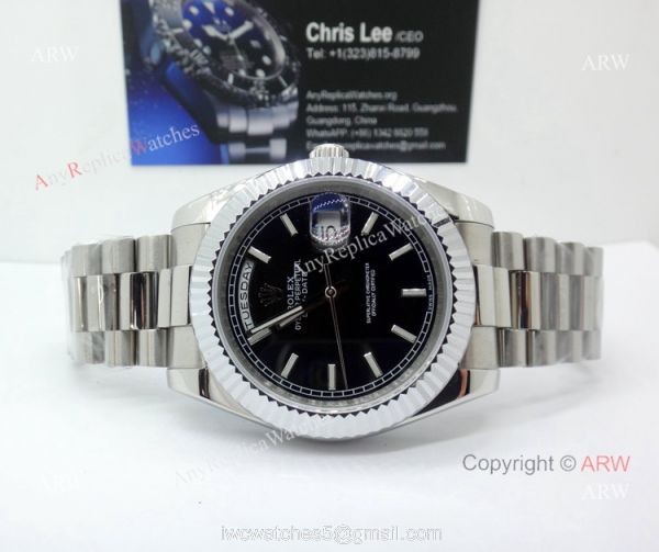 Best Quality Rolex Day Date Presidential 40mm Watch Black Dial Best Quality Rolex Day Date Presidential 40mm Watch Black Dial