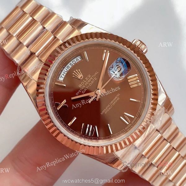 AAA Noob Rolex Day Date Chocolate Dial Rose Gold Swiss 3255 Replica Watch Men AAA Noob Rolex Day Date Chocolate Dial Rose Gold Swiss 3255 Replica Watch Men