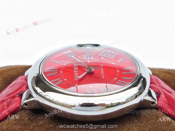 Swiss Ballon Bleu Cartier Watch Copy SS Red Dial Automatic 33mm Swiss Ballon Bleu Cartier Watch Copy SS Red Dial Automatic 33mm