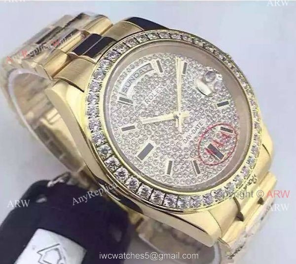 Replica Rolex Presidential Diamond Day Date II Watch: Yellow Gold 41mm Replica Rolex Presidential Diamond Day Date II Watch: Yellow Gold 41mm