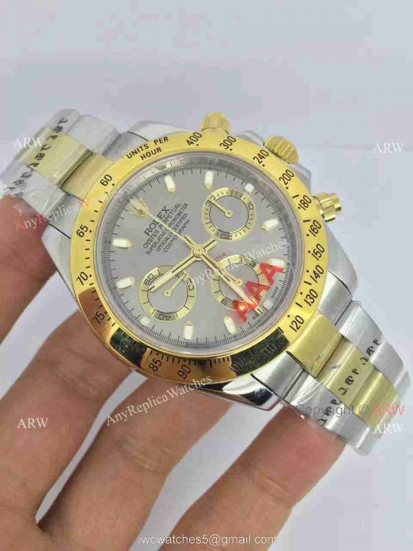 Swiss Fake Rolex Valjoux 7750 Daytona Oyster Perpetual Watch 2-Tone Gray Swiss Fake Rolex Valjoux 7750 Daytona Oyster Perpetual Watch 2-Tone Gray