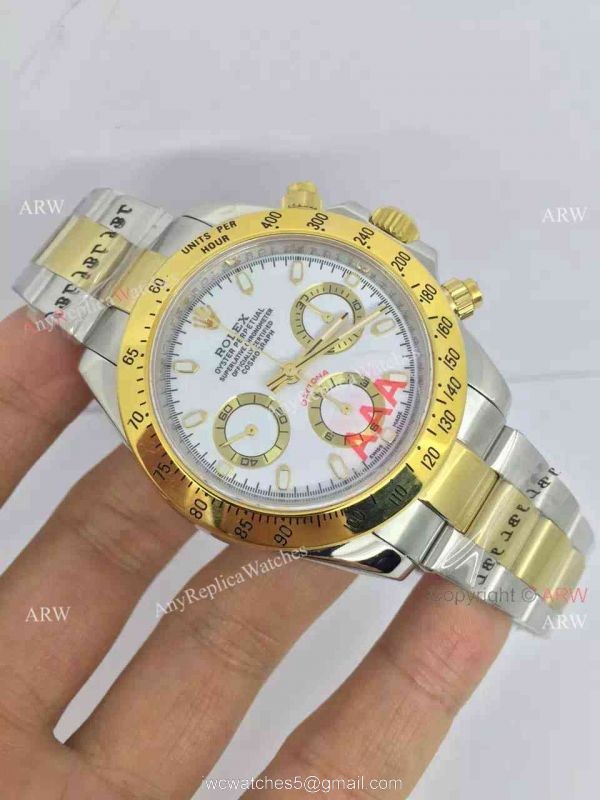Rolex Valjoux 7750 Daytona 2-Tone White Dial / Swiss Movement Rolex Valjoux 7750 Daytona 2-Tone White Dial / Swiss Movement