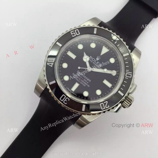 NEW UPGRADED SS Black Ceramic Replica Rolex Submariner NO DATE Rubber Strap watch NEW UPGRADED SS Black Ceramic Replica Rolex Submariner NO DATE Rubber Strap watch