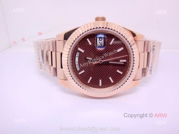Rolex Day Date President Replica 40mm Watch All Rose Gold Chocolate Dial Rolex Day Date President Replica 40mm Watch All Rose Gold Chocolate Dial