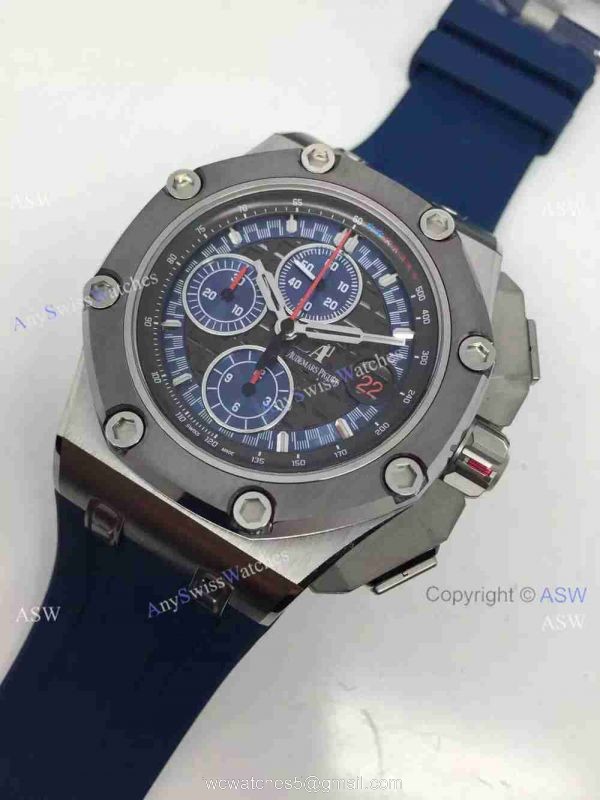 Swiss 3126 Audemars Piguet Michael Schumacher Blue Face Chronograph watch Swiss 3126 Audemars Piguet Michael Schumacher Blue Face Chronograph watch