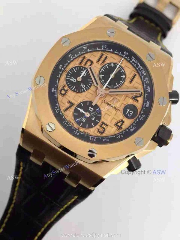 Fake Audemars Piguet Watch Rose Gold Black Leather Mens Watch Fake Audemars Piguet Watch Rose Gold Black Leather Mens Watch