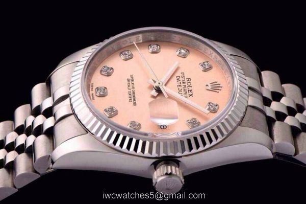 ROLEX DATEJUST SWISS ETA3135 WATCH PINK DIAMOND FACE ROLEX DATEJUST SWISS ETA3135 WATCH PINK DIAMOND FACE