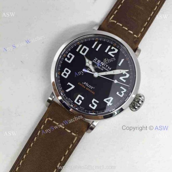 Swiss Knockoff Zenith Pilot Watch Brown Leather Swiss Knockoff Zenith Pilot Watch Brown Leather
